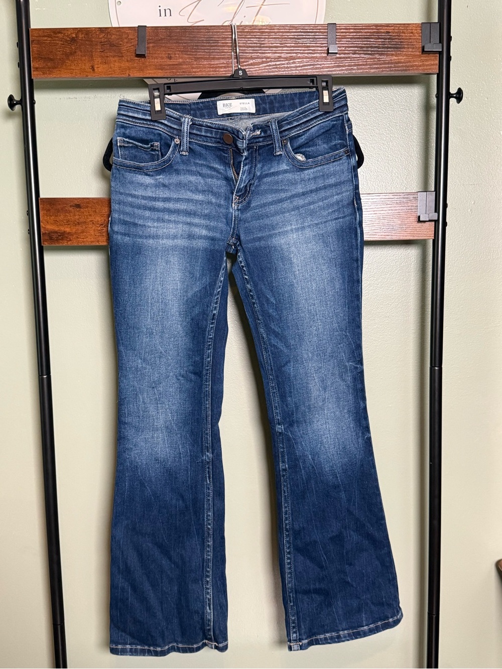 BKE Stella Low Rise Bootcut Jeans Size 27 x 29.5 Dark Wash